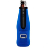 Full Color Custom Zipper Neoprene Bottle Sleeve Cooler w/ Bottle Opener