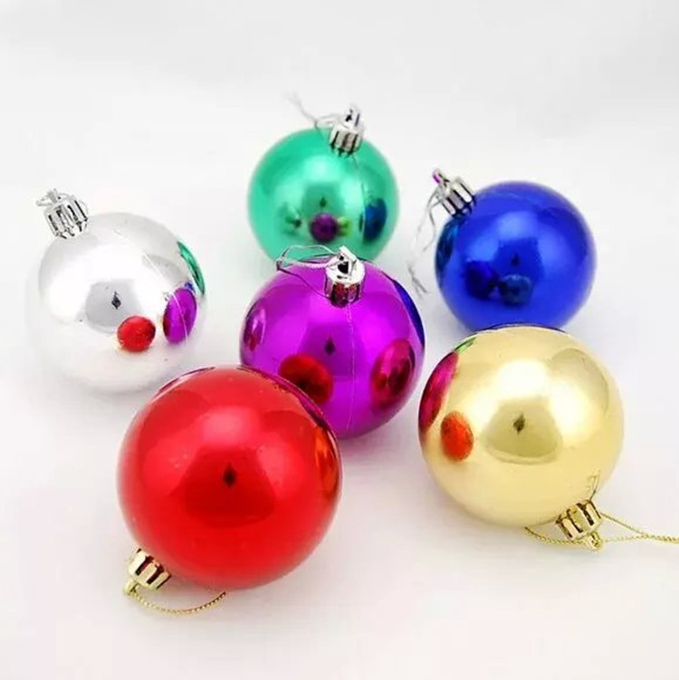 Plastic Hanging Big Elegant Christmas Ball Set For Xmas Tree