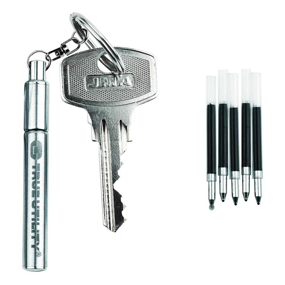 Custom Utility Stainless Steel Pocket Telescoping Pen Keychain