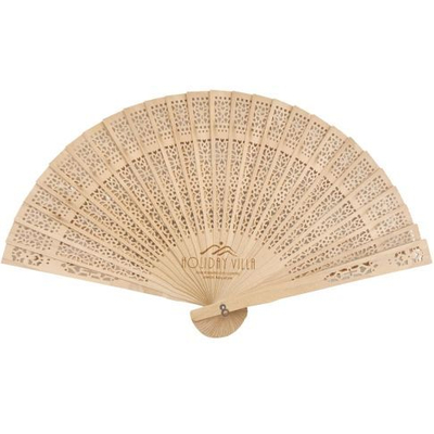 Custom Engraved Wooden Folding Fan