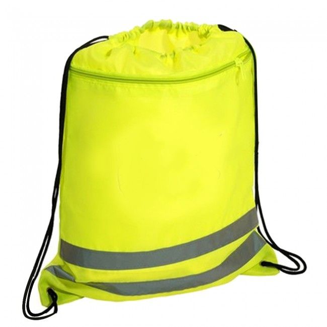 Custom Reflective Drawstring Backpack - 14.5"w x 17.5"h