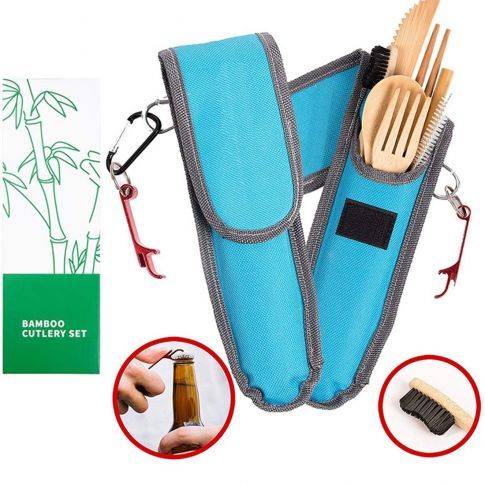 Custom Reusable Bamboo Utensils Cutlery Travel Set