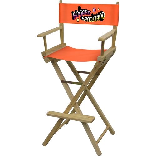 Full Color Bar Height Director's Logo Chair