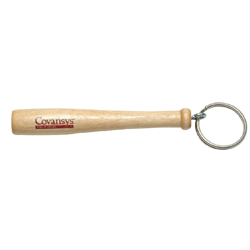 Mini Wood Baseball Bat Custom Key Chain Plain