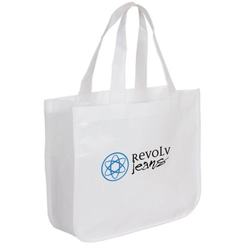 Recycled Laminated Non-Woven Custom Tote Bag 16.25"w x 14.5"h x 6.75"d