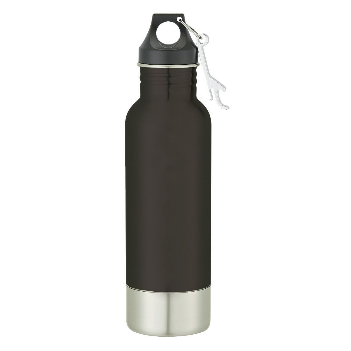 Custom Stainless Steel Bottle Carrier w/ Bottle Opener - 12oz