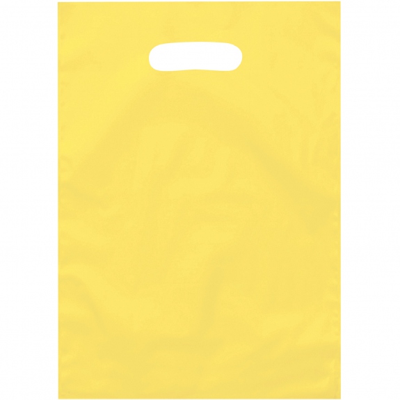 Frosted Die Cut Handle Promotional Plastic Bag - 9.5"w X 14"h
