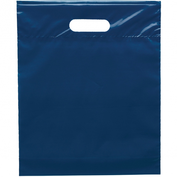 Die Cut Handle Promotional Plastic Bag - 12"w x 15"h x 3"d