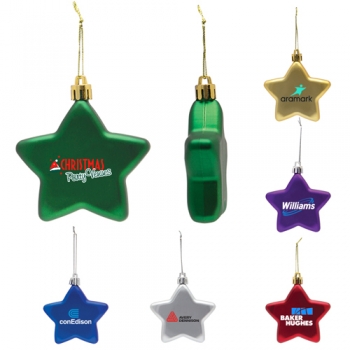 Customized Shatter Resistant Flat Star Shaped Ornaments