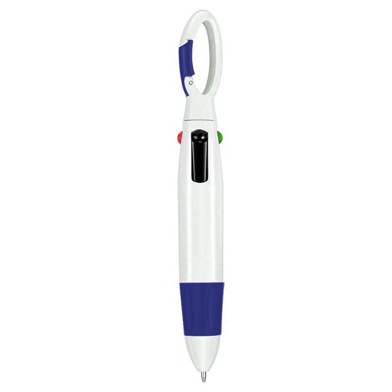 Custom Quatro Carabiner Ballpoint Pen w/Buckle Clip