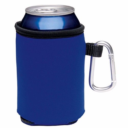 Full Color Custom Neoprene Can Cooler with Carabiner