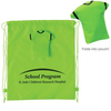 Folding Customized Drawstring Bags w/ T-Shirt Pouch - 14"w x 17.25"h