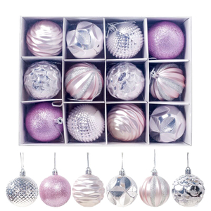 Luxury Merry Christmas Tree Ball Modern Decoration Ball Set Gift Ornaments