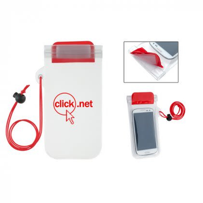Imprinted Waterproof Phone Pouch with Cord