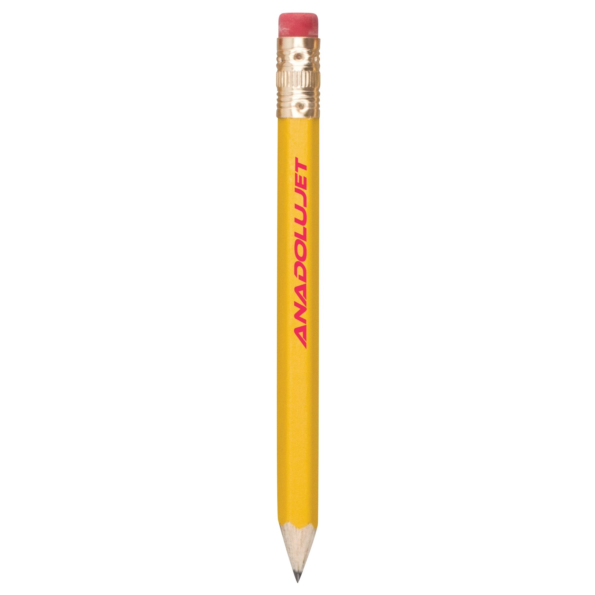 Custom Hex Wooden Imprinted Golf Pencil w/ Eraser