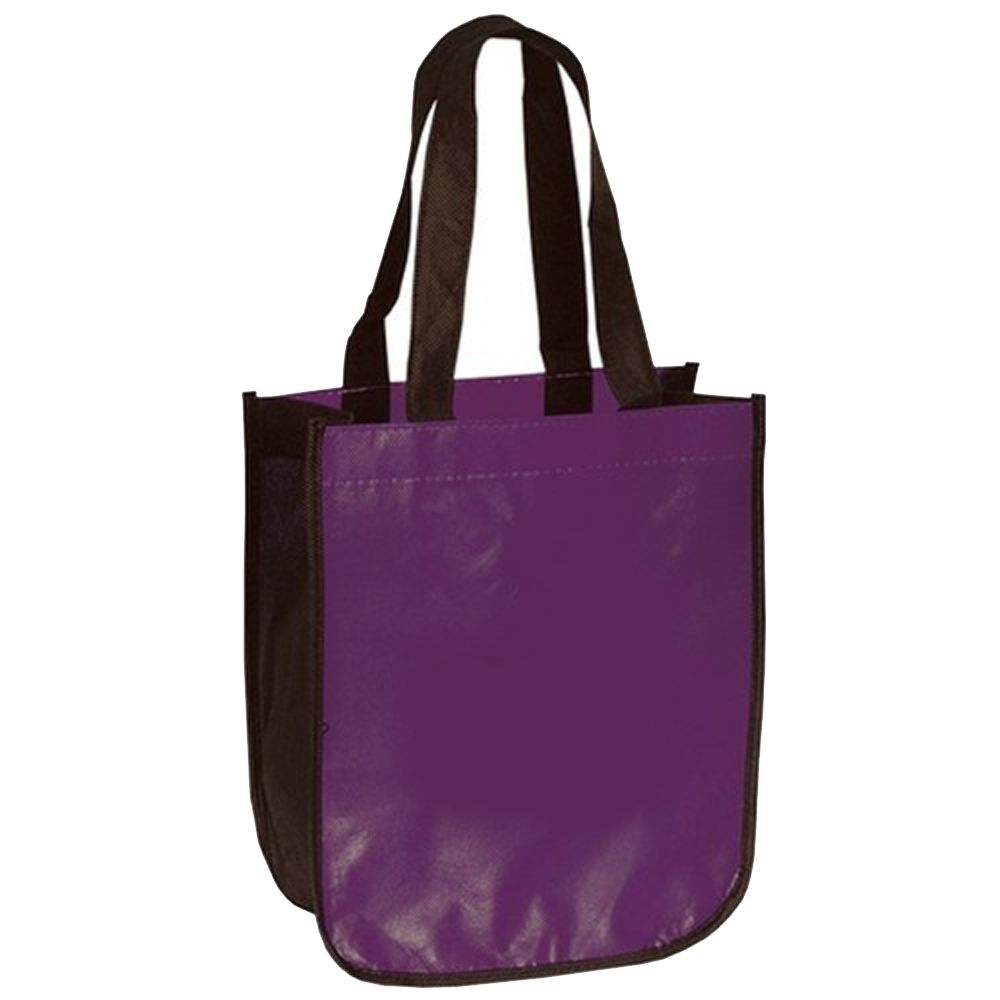 Custom Recycled Laminated Non-Woven Logo Tote Bag - 9.25"w x 11.75"h x 4.5"d