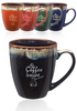 17 oz Water Color Drip Ceramic Mugs