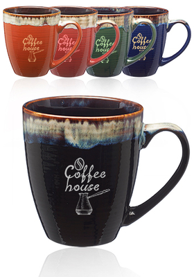 17 oz Water Color Drip Ceramic Mugs
