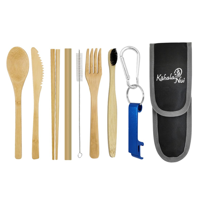 Custom Reusable Bamboo Utensils Cutlery Travel Set