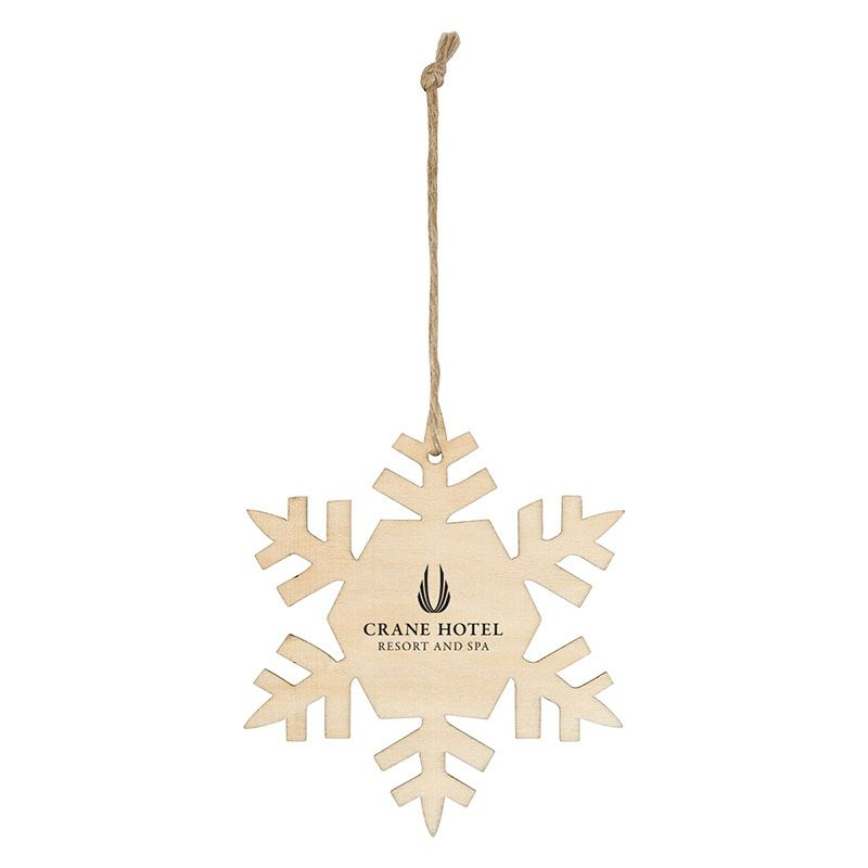 Wood Custom Christmas Ornament - Snowflake
