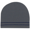 Embroidered Promotional Knit Beanie w/ Double Stripe