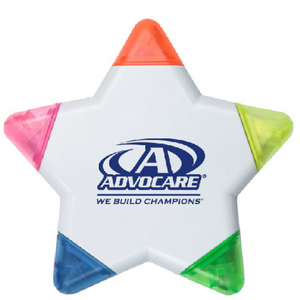 5-in-1 Star Shaped Promotional Highlighter