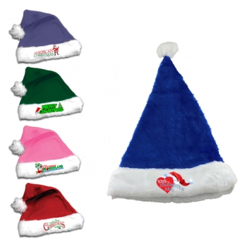 Promotional Logo Plush Santa Hats