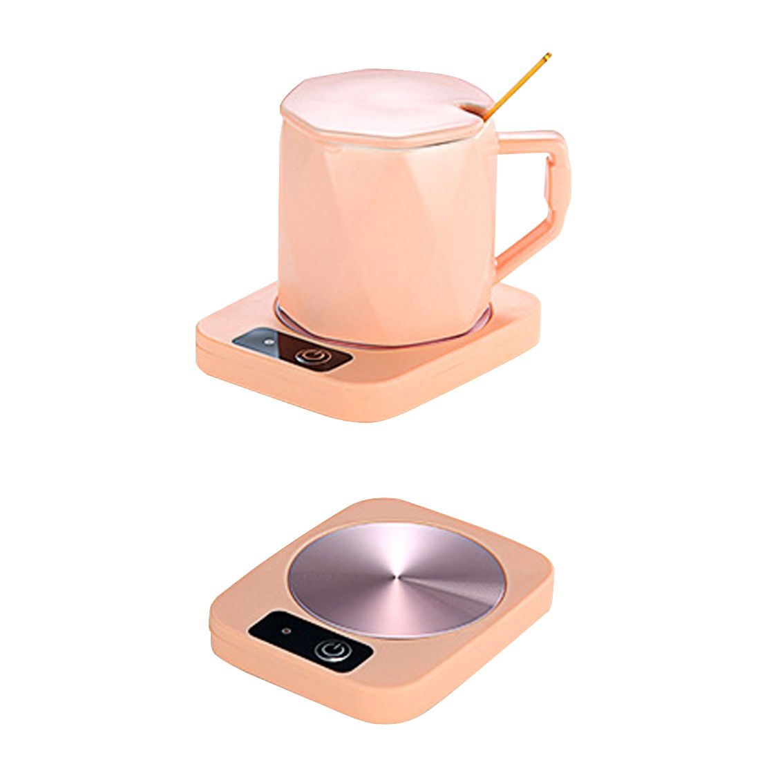 Custom Smart Cup 55 Degree Thermostat Metal Warm Coasters - 5" x 4" x 0.8"