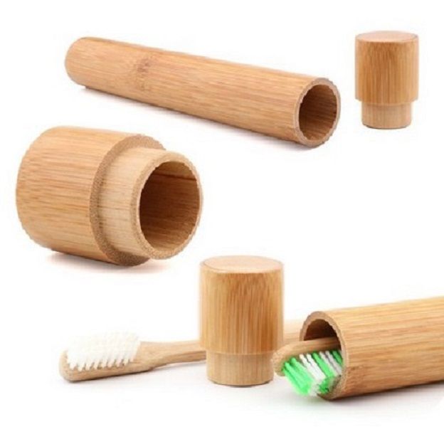 Custom Bamboo Drum Toothbrush Case