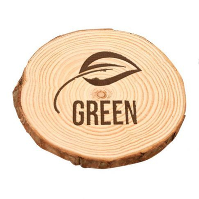Custom Natural Wood Slice Custom Natural Wood Slice Coaster