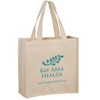 Heavyweight Cotton Canvas Grocery Tote with Two Bottle Holders