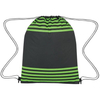 Striped Sports Custom Drawstring Bag - 13.5"w x 17.75"h