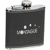 Custom Stainless Steel Flask w/ Leather Case - 6 oz