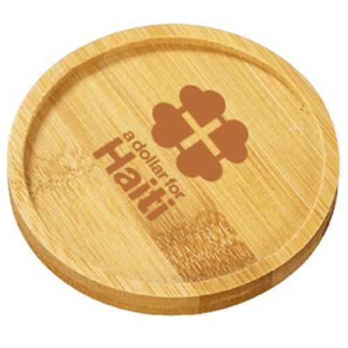 Bamboo Circle Custom Imprinted Coaster