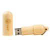 Custom Capsule Shaped Wooden USB Flash Drive