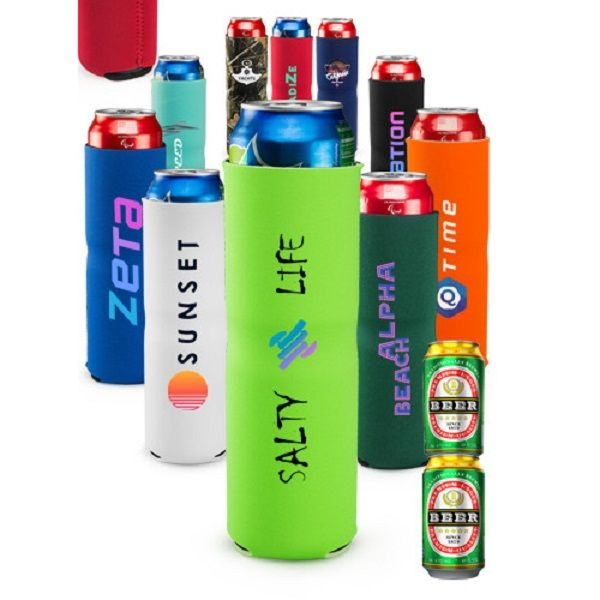 Full Color Custom Tall Boy Collapsible Can Coolers