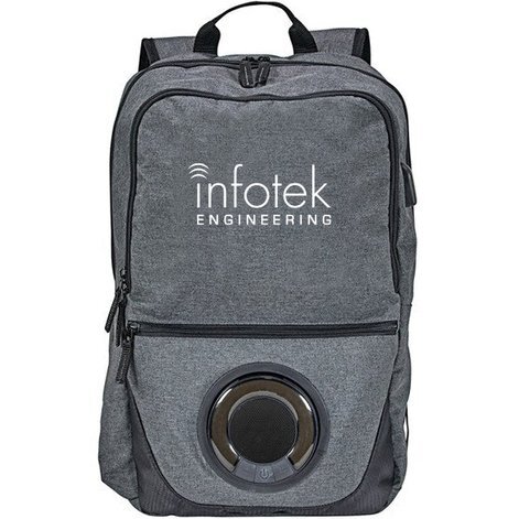 Blare Bluetooth Speaker Polyester 15" Computer Backpack - CLOSEOUT!