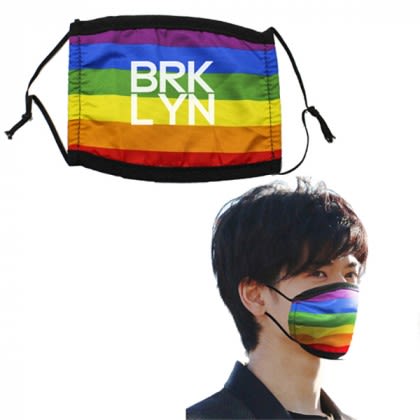 Promo Rainbow Face Mask with Tie Straps