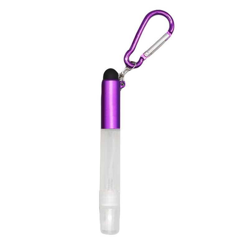 Custom 3-in-1 Hand Sanitizer Stylus Pens w/ Carabiner
