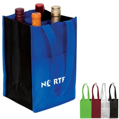 Non-Woven Four Bottle Wine Bag