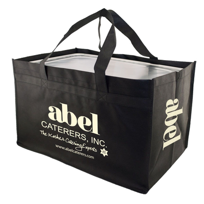 Skip to the beginning of the images gallery Non-woven Custom Catering Tote - 22"w x 13"h x 14"d