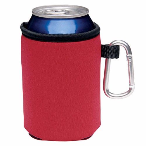 Full Color Custom Neoprene Can Cooler with Carabiner