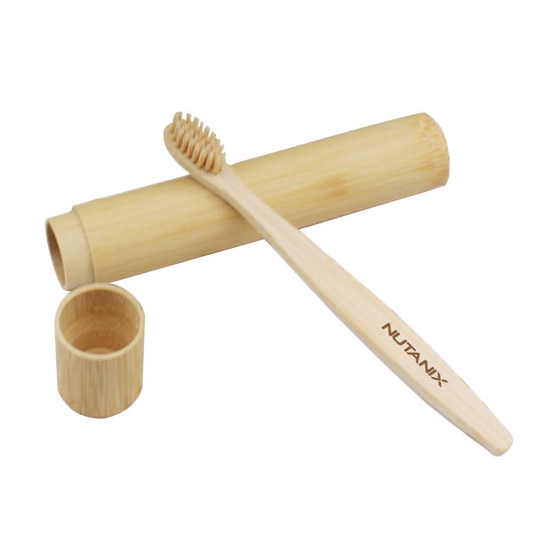 Children's Custom Eco-friendly Bamboo Toothbrush w/Case